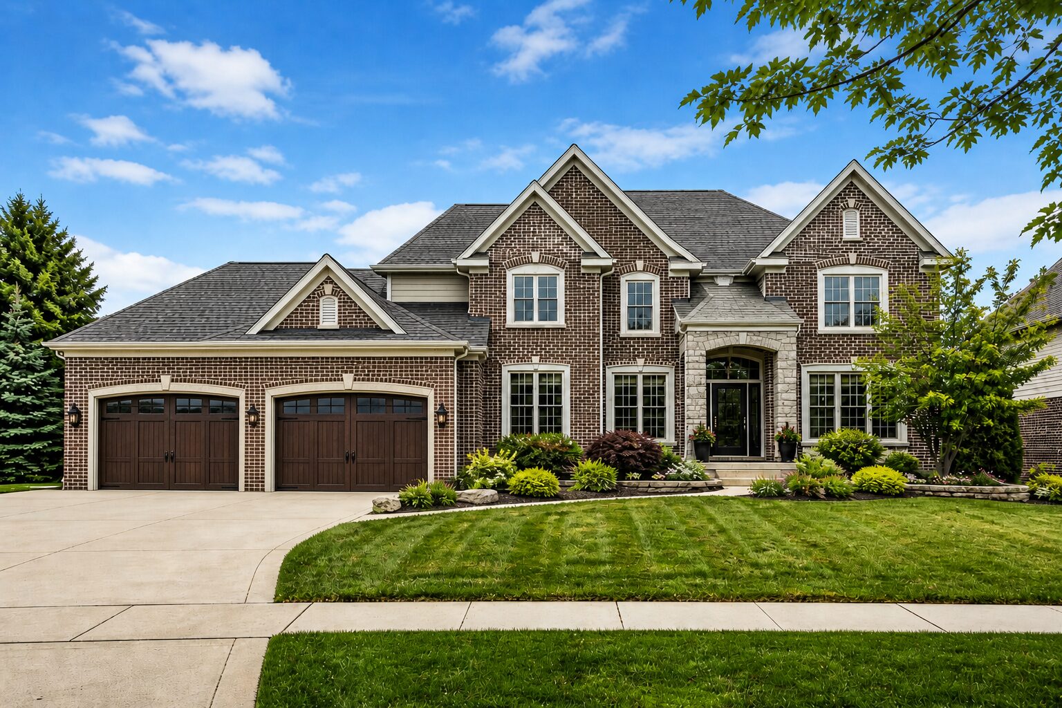Bloomfield Hills MI real estate neighborhood with homes